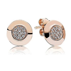 Brinco Feminino Prata 925 Banhado Ouro Rosé