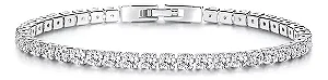 Pulseira Bracelete Banhado A Platina Com Zirconias