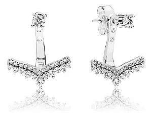 Brinco Sonho De Princesa Zircônias Prata 925