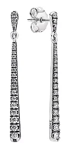 Brinco Estrela Cadente Zircônias Prata 925