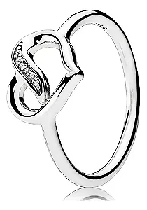 Anel Laços Do Amor Zircônias Prata 925
