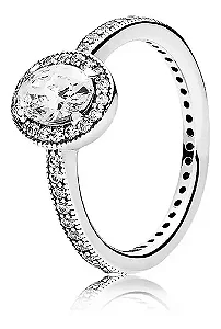 Anel Beleza Elegante Zircônias Prata 925 Legítima