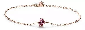 Pulseira Prata 925 Com Banho Ouro Rosé