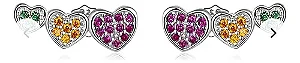 Brinco Ear Cuff Em Prata 925 E Zircônias Coloridas