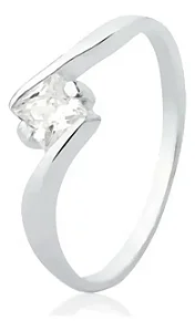 Anel Aliança Feminina Solitário Prata De Lei 925 Zircônia