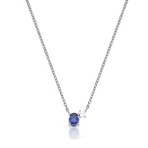 Colar Ametista Violeta Em Prata 925 Com Banho De Ródio