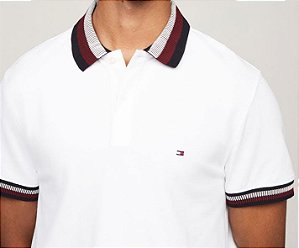 Polo Tommy Two Tone Shado Collar Reg Masculino