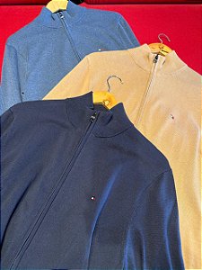 Suéter Tommy Essencial Cotton Ziper Thru Masculino