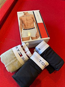 Kit Cueca Tommy Trunk 2 Cores ( Preto e Cinza ) Masculino