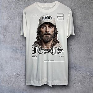 Camiseta Sacerdote Branca Jesus Masculino