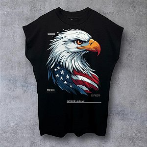 Regata Sacerdote Preta Aguia Masculino