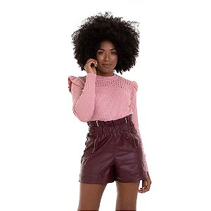 TRICOT CROPPED BABADO OMBRO 