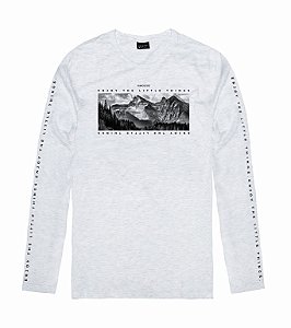 Camiseta Infantil Masculina ML Montanhas Off White 02 ao 08