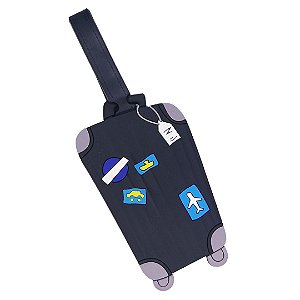 Tag Identificador de Mala de Viagem e Mochila, Mala Preta
