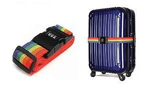 Cinta Fita para Mala de Viagem com Senha de Segurança - Laranja