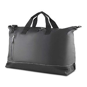 Mala esportiva PU com bolso e alça ajustável