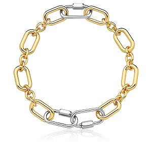 Choker elos com 3 mosquetões