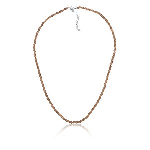 Colar com goldstones indianas (ródio branco)