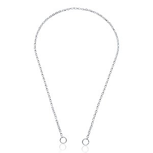 Corrente elos curtos para mosquetão (50 cm) (ródio branco)