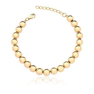 Pulseira maleável com esferas