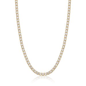 Colar riviera longo com zircônias de 3,0 mm