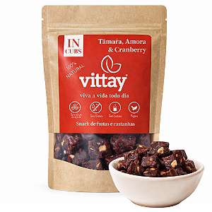Snacks IN CUBS - Amora e Cranberry - cubinhos de frutas - GRANEL