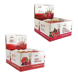 Combo Linha Cereais - Maçã e Hibiscus + Figo e frutas vermelhas - 24 uni