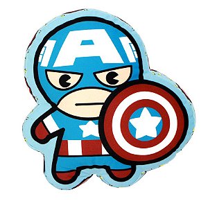 Almofada 3D Capitão América Escudo Aveludada Oficial Marvel