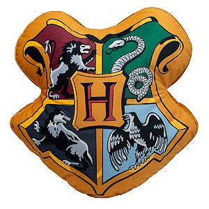Almofada 3D Harry Potter Casas Hogwarts Aveludada Oficial