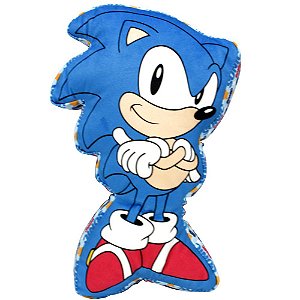 Almofada 3D Sonic Corpo Todo Aveludada Oficial Game Sega