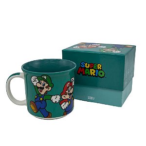 Caneca Super Mario E Luigi Cerâmica 350 Ml Oficial Nintendo