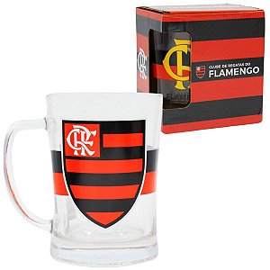 Caneca Flamengo de Chopp De Vidro 660 ML Brasão Oficial