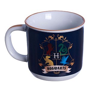 Caneca Harry Potter Hogwarts De Porcelana 200Ml Mini Oficial Warner Bros