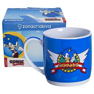 Caneca Sonic De Porcelana 300ml Oficial Sega
