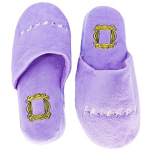 Friends Pantufa Chinelo De Quarto Unissex Adulto Roxa Oficial W. B.