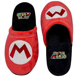 Super Mario Pantufa Chinelo De Quarto Unissex Adulto Oficial Nintendo