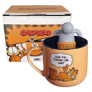 Caneca Garfield C/ Boneco Infusor De Chá Oficial Nickelodeon