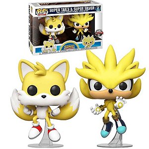 Pop Funko Super Tails & Super Silver 2 Pack Sonic The Hedgenog Special Edition