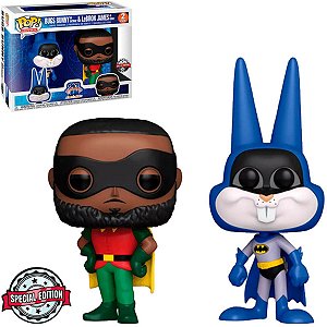 Pop Funko Bugs Bunny as Batman & LeBron James as Robin 2 pack Space Jam Special Edition