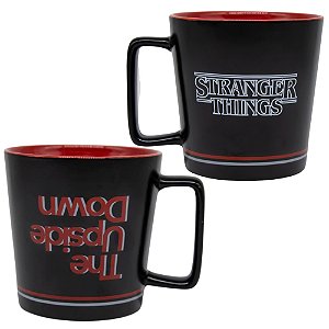 Caneca Stranger Things The Upide Down Cerâmica 400Ml Oficial Netflix