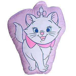 Almofada Gatinha Marie 3D Aveludada 34x45cm Oficial Disney
