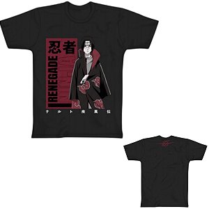 Camisa Camiseta Full 3d Desenho Nuvem Anime - Preto