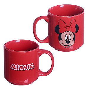Mini Caneca Minnie Mouse Empilhável Porcelana Vermelha 100ML Oficial Disney