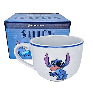 Stitch Caneca De Sopa Cumbuca Porcelana 500 Ml Oficial Disney