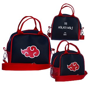 NARUTO-Akatsuki bolsa de peito vermelho nuvem para homens e mulheres,  mochila tiracolo, bolsa de ombro pequena, impermeável, casual, presente