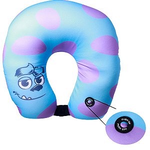 Almofada De Pescoço Sulley Sullivan Massageadora Micropérolas Oficial Monstros S.A. Disney