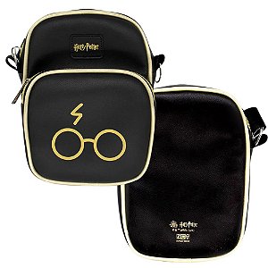 Bolsa de Ombro Harry Potter Raio Shoulder Bag Preta Oficial Warner Bros