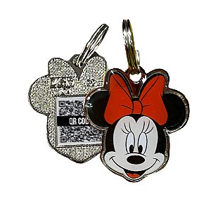 Minnie Mouse PetCode Pingente De Identificação De Metal Para Coleira C/ QR Code Oficial Disney
