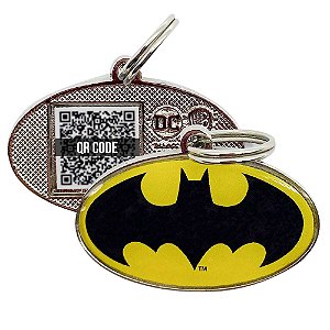 Batman PetCode Pingente De Identificação De Metal Para Coleira C/ QR Code Oficial DC