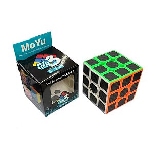 Cubo Mágico 3x3x3 Colorido Black Profissional MoYu Mei Long 3 Sticker